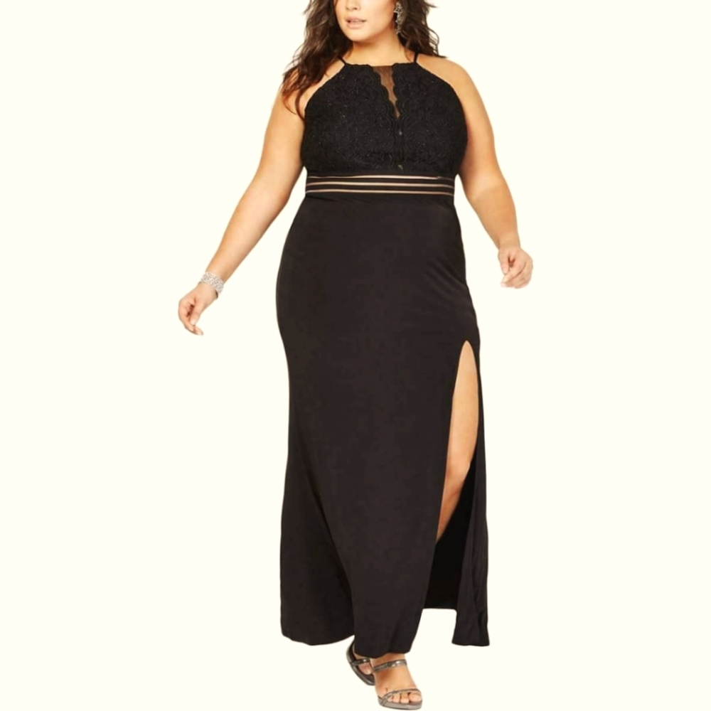 Sexy long evening dress with slith